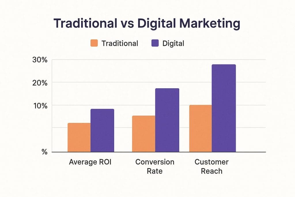 ROI of digital versus traditional