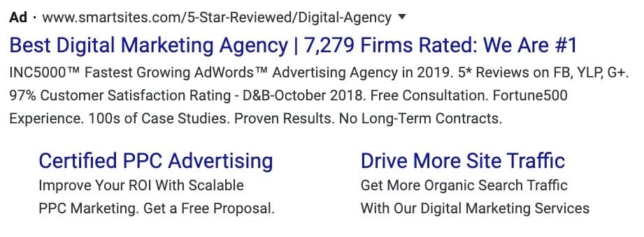 google ads marketing - extensions