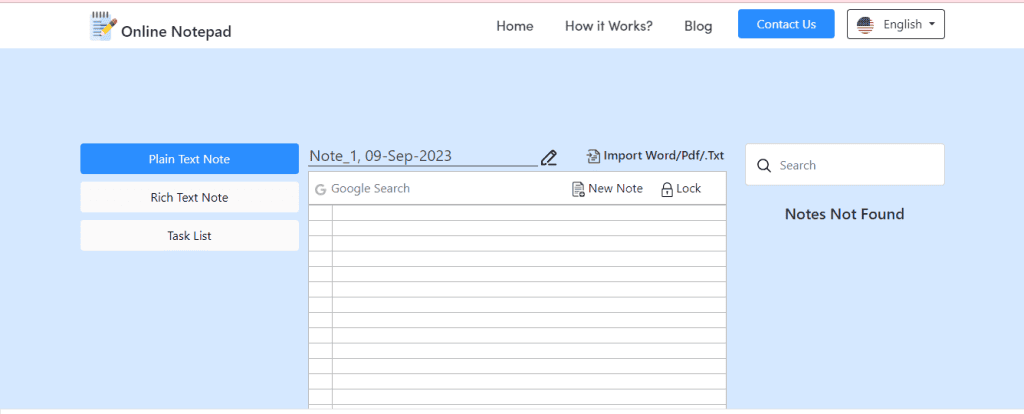 online notepad
